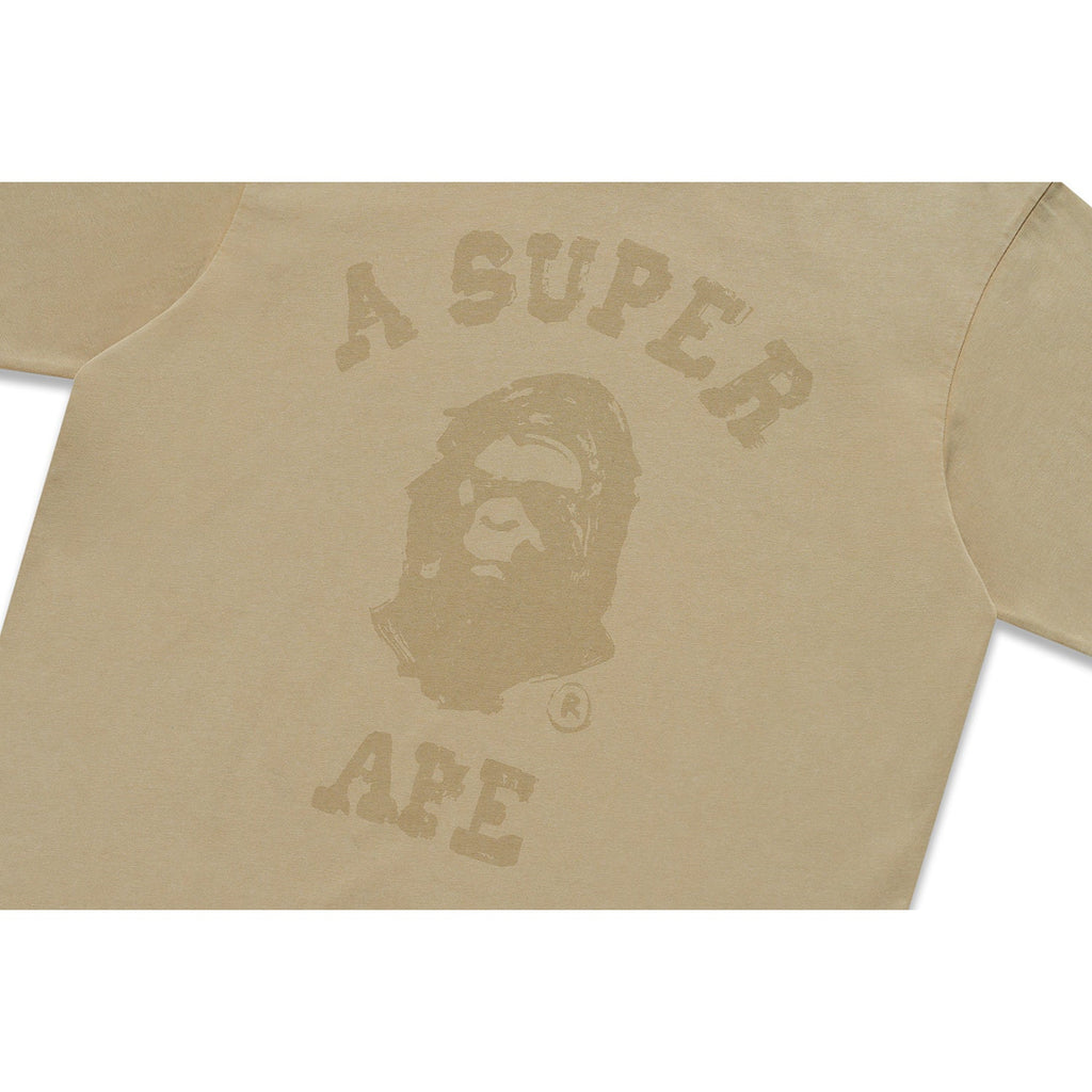 BAPE X KIDSUPER GARMENT DYE COLLEGE LOGO TEE MENS
