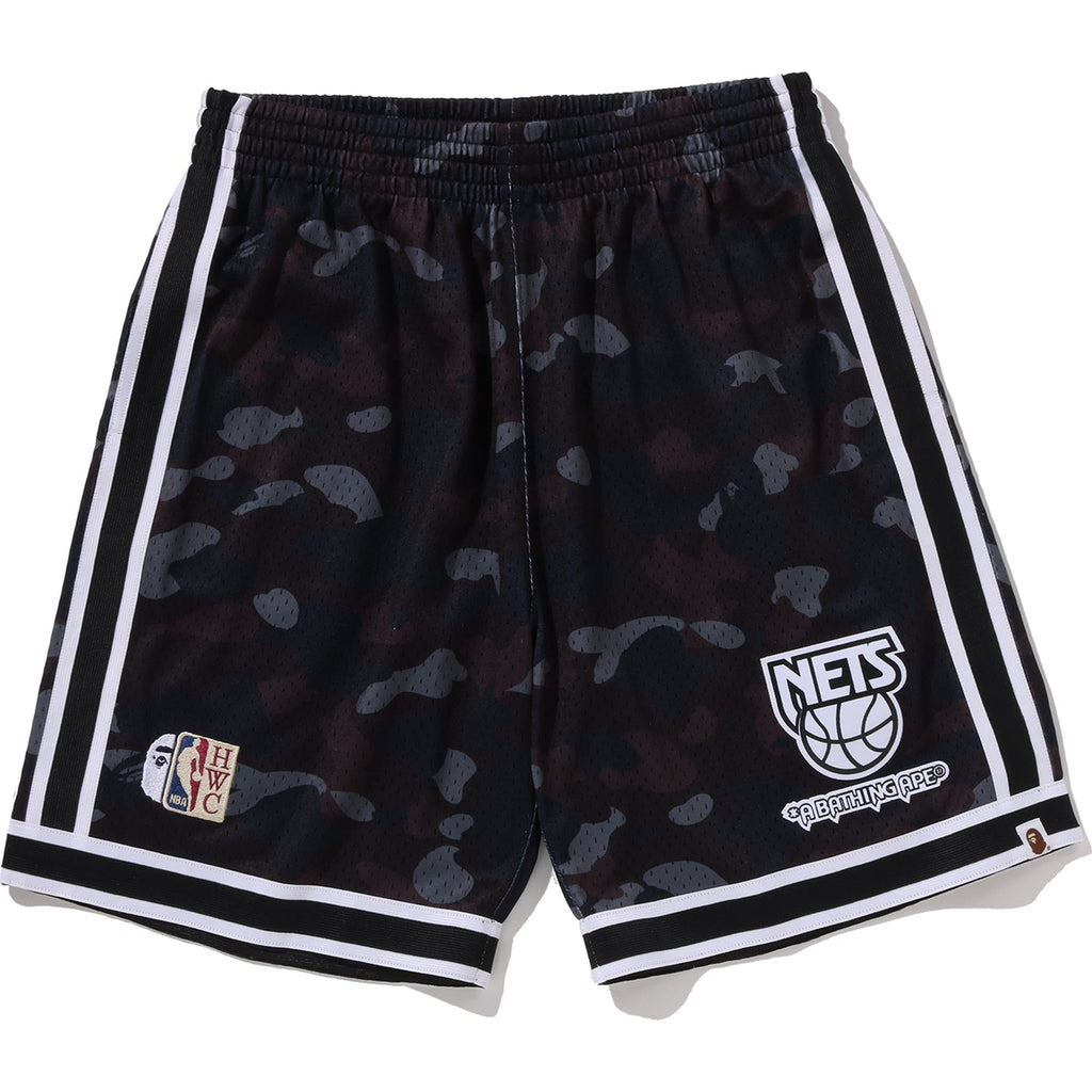 BAPE X M&N NBA – NEW JERSEY NETS SWINGMAN SHORTS MENS