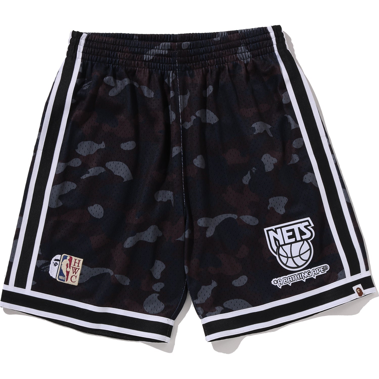 BAPE X M&N NBA – NEW JERSEY NETS SWINGMAN SHORTS MENS