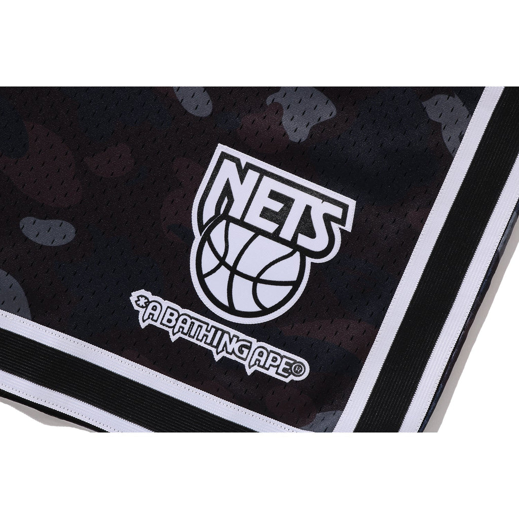 BAPE X M&N NBA – NEW JERSEY NETS SWINGMAN SHORTS MENS