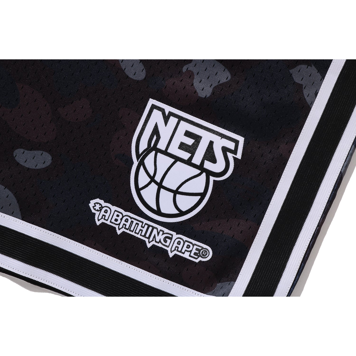 BAPE X M&N NBA – NEW JERSEY NETS SWINGMAN SHORTS MENS