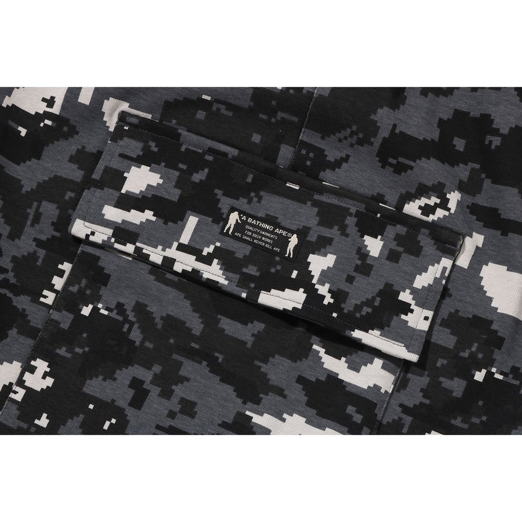 MULTI PIXEL CAMO BAPE STA LOGO CARGO RELAXED FIT SWEAT SHORTS MENS